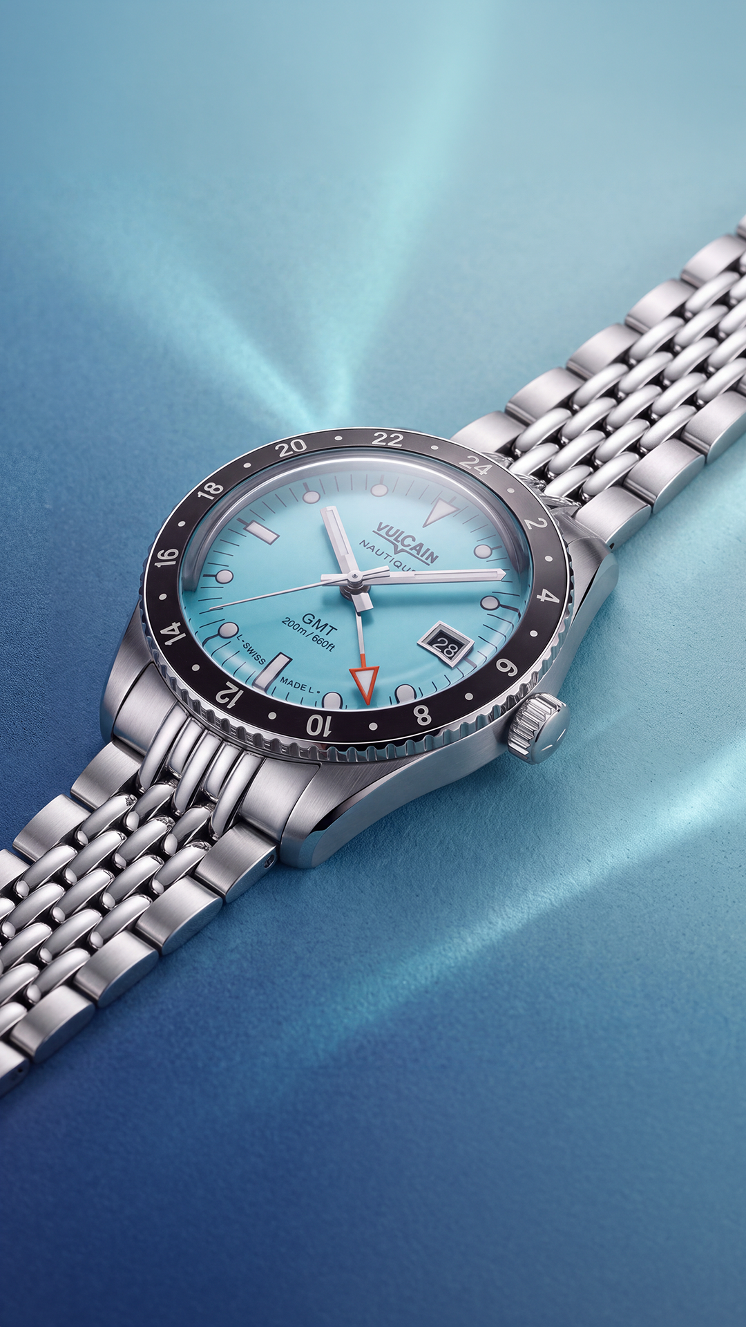 Vulcain Skindiver Nautical GMT Light Blue (38mm)  680174BM7