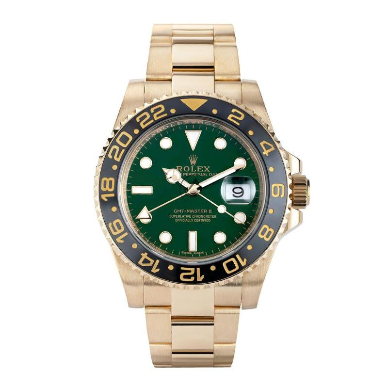 Rolex Oyster Perpetual GMT MASTER II 41mm Green Pre Owned 116718LN