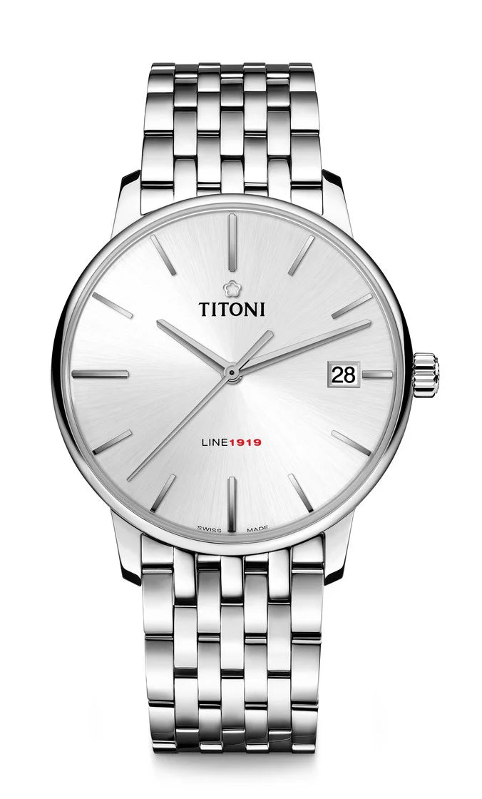 Titoni Line 1919 Silver (40mm) 83919 S-575
