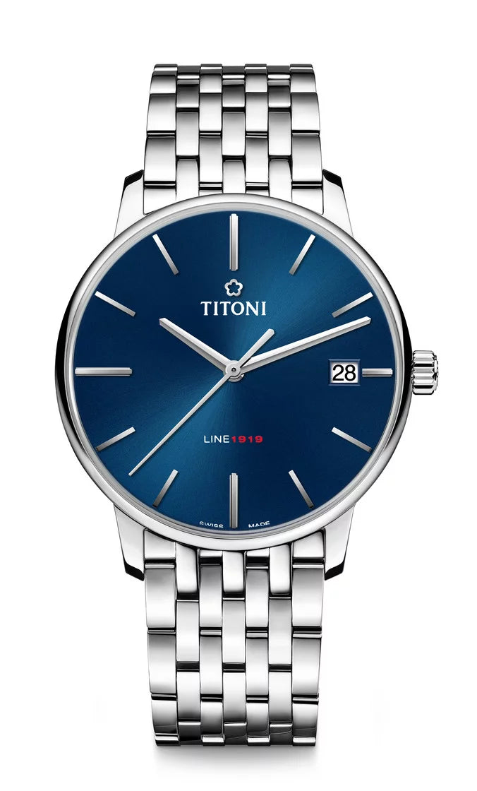 Titoni Line 1919 Blue (40mm) 83919 S-612