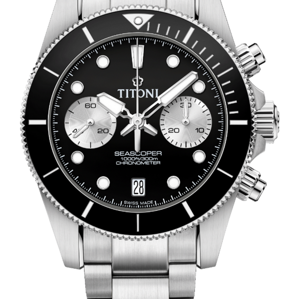 Titoni Seascoper 300 Chronograph Black (42mm) 94300 S-BK-731