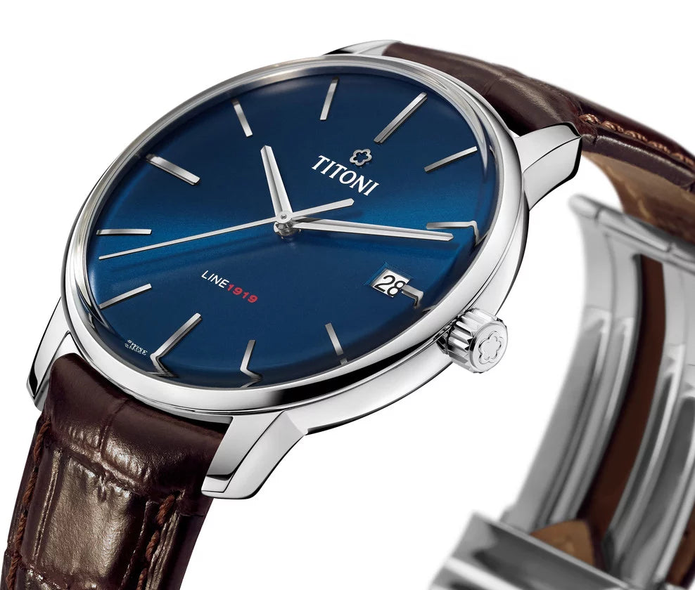 Titoni Line 1919 Blue (40mm) 83919 S-ST-612