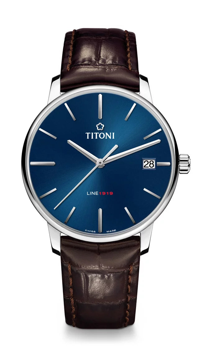 Titoni Line 1919 Blue (40mm) 83919 S-ST-612