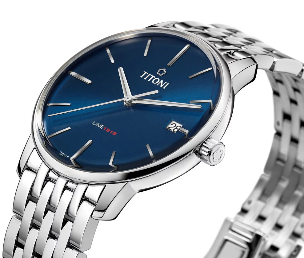 Titoni Line 1919 Blue (40mm) 83919 S-612