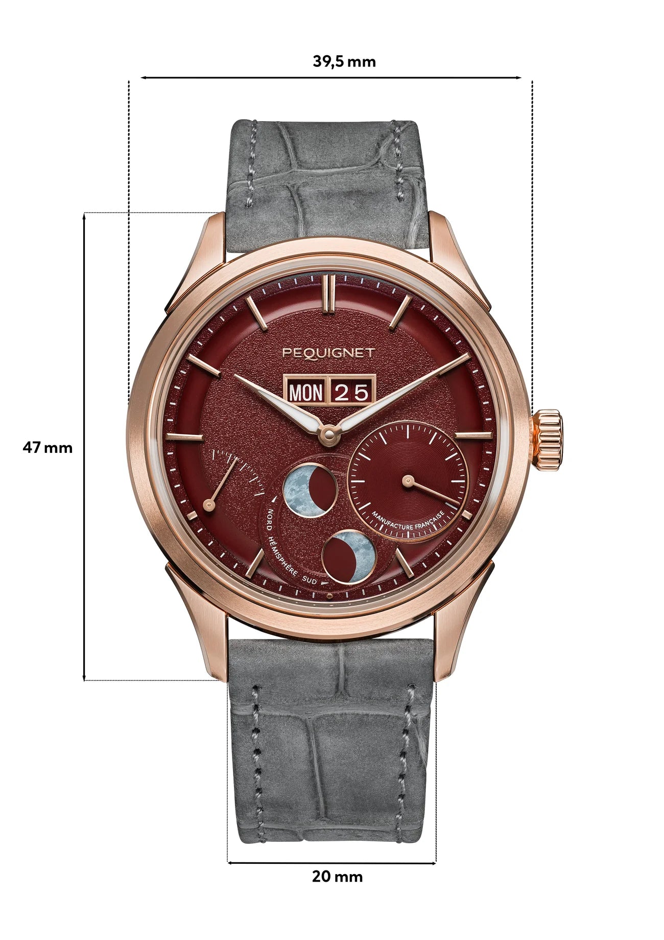 Pequignet Royale Paris Gold Burgundy (39.5mm) 9101668