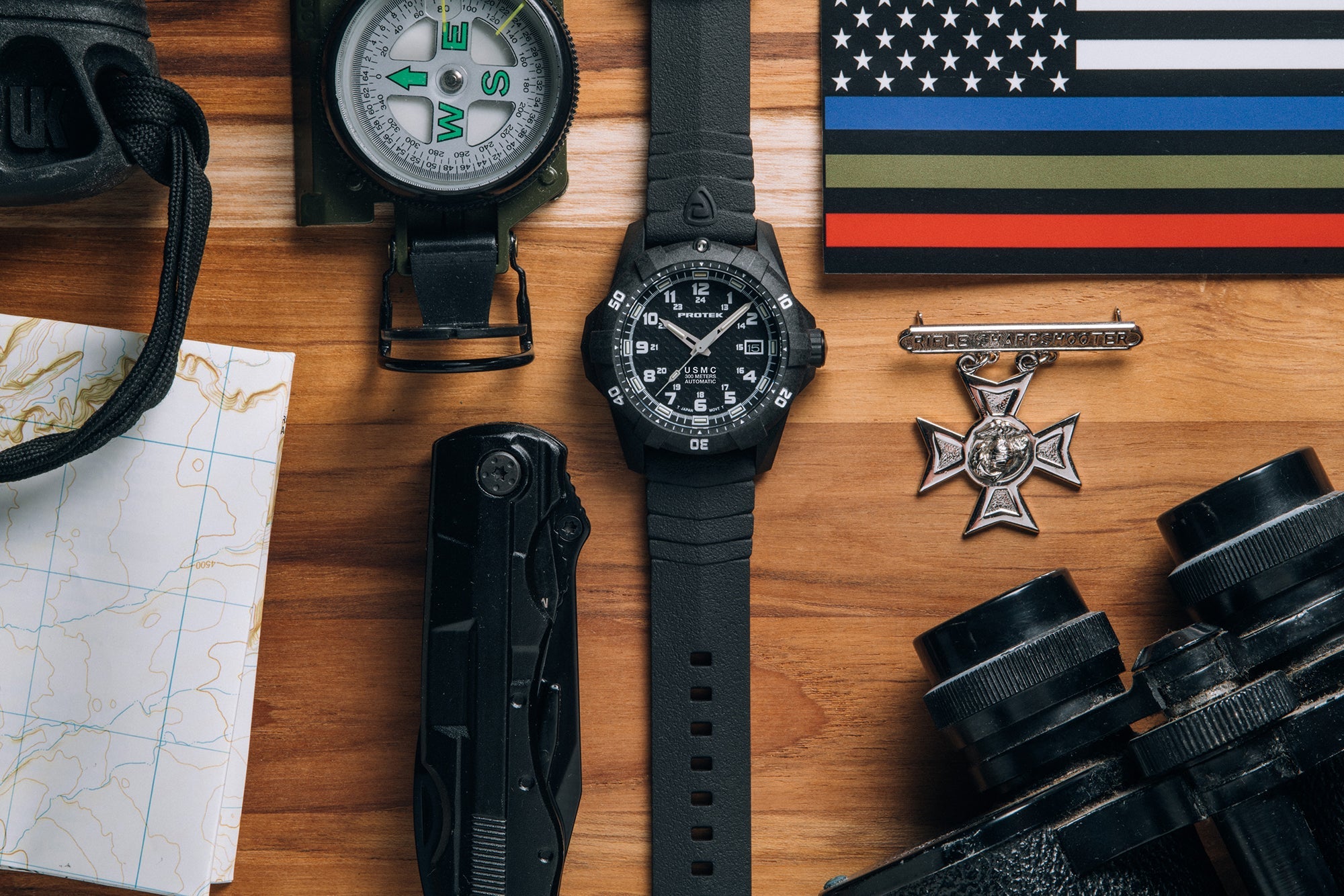 ProTek USMC Carbon Composite Automatic Dive Watch (42mm) PT1211