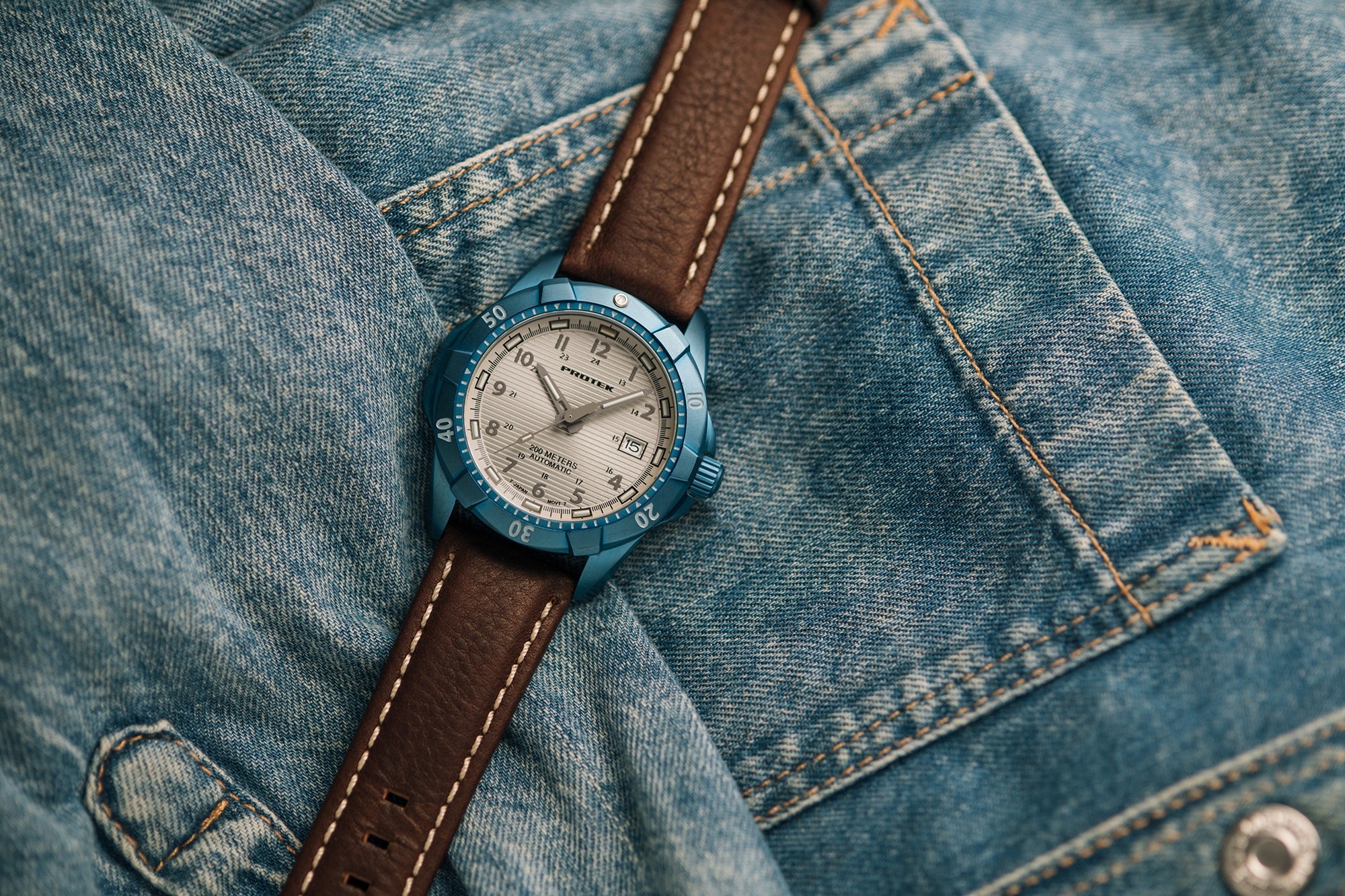 ProTek Automatic Blue Steel Dive Watch (42mm) PT2213