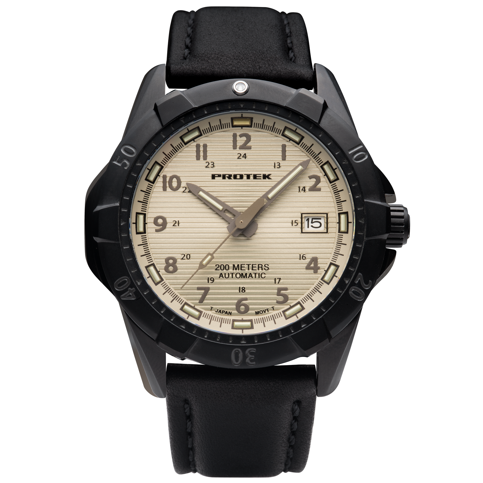 ProTek Automatic Black Steel Dive Watch (42mm) PT2217