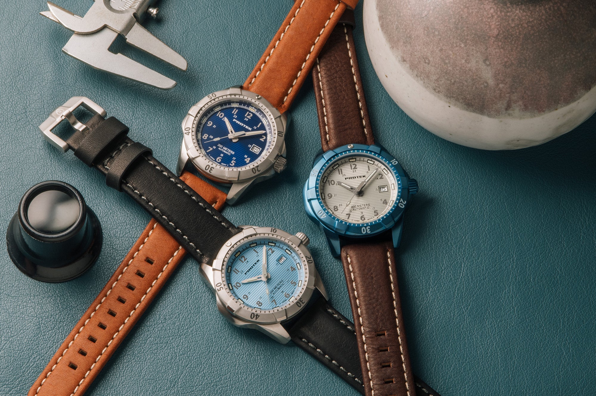 ProTek Automatic Blue Steel Dive Watch (42mm) PT2213