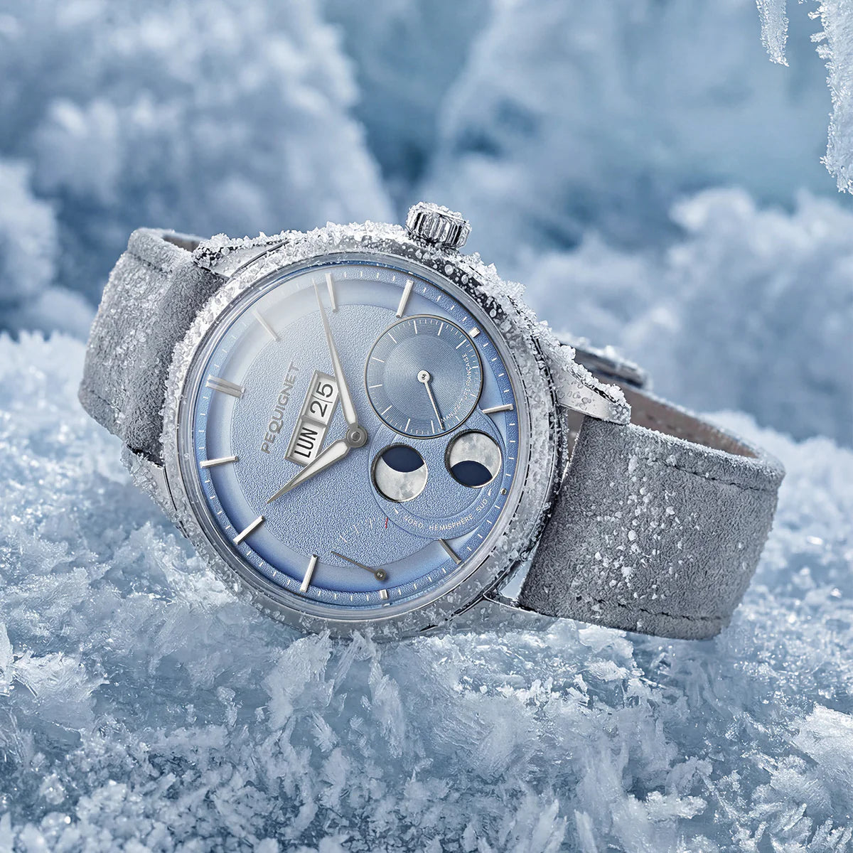 Pequignet Royale Paris Icy Blue Moon Phase (39.5mm) 9100613