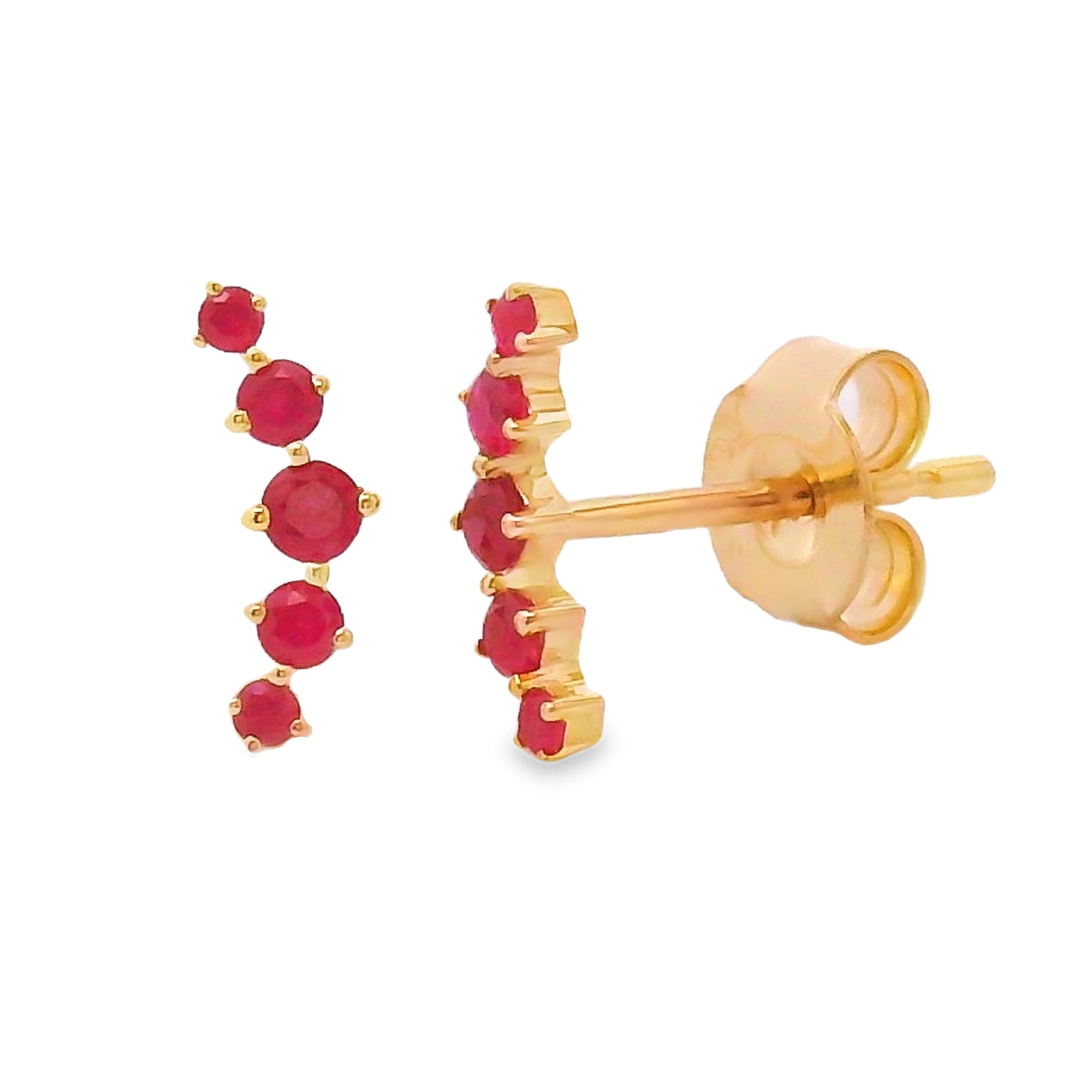 .24ct Ruby Earrings 14KT Yellow Gold