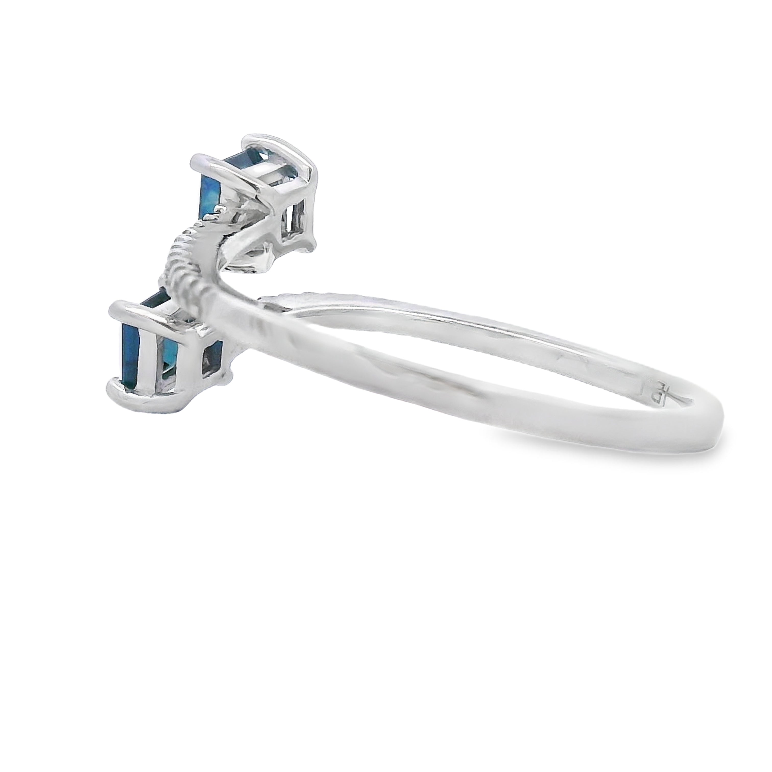 .61ct Sapphire Diamond Ring 14KT White Gold