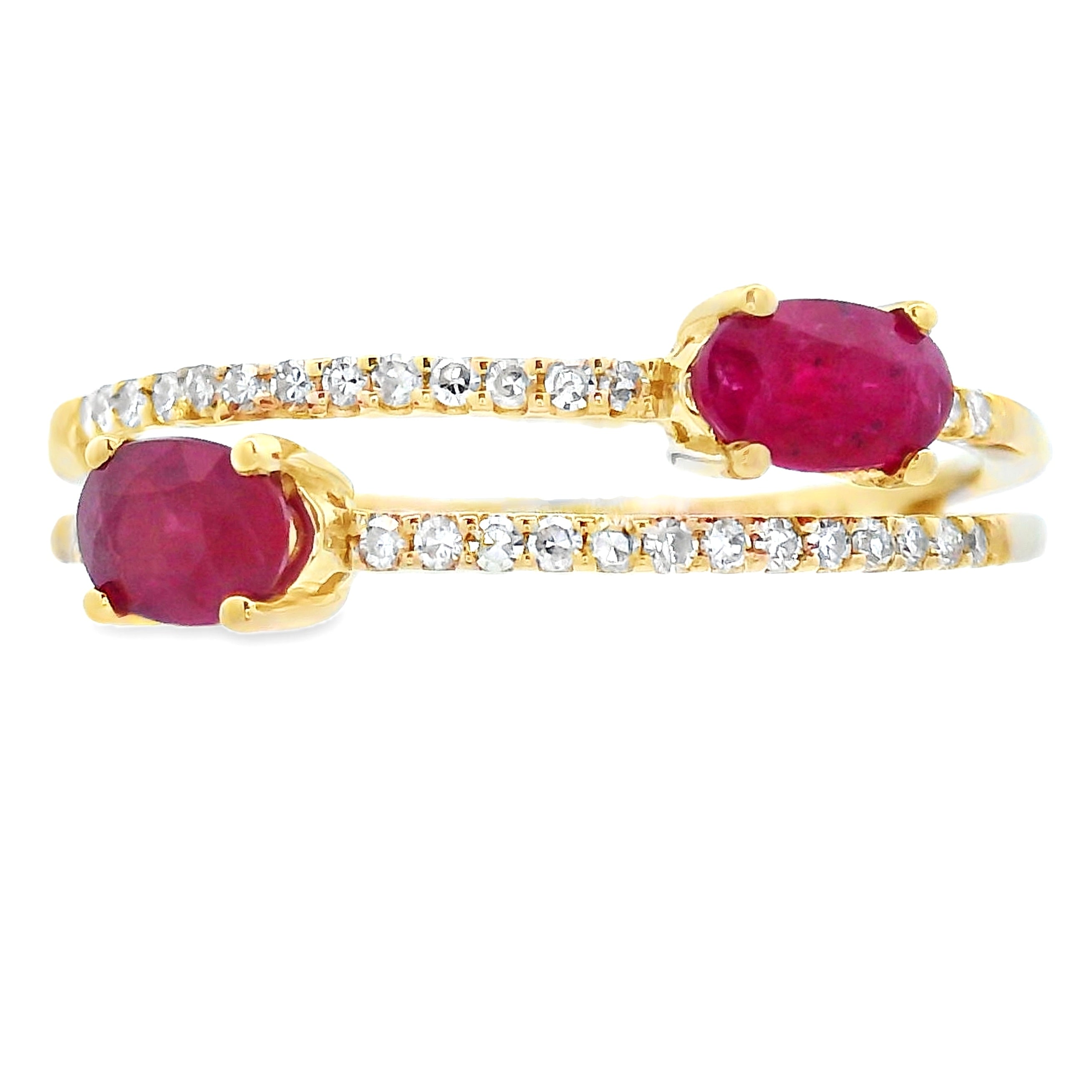 .59ct Ruby Diamond Ring 14KT Yellow Gold