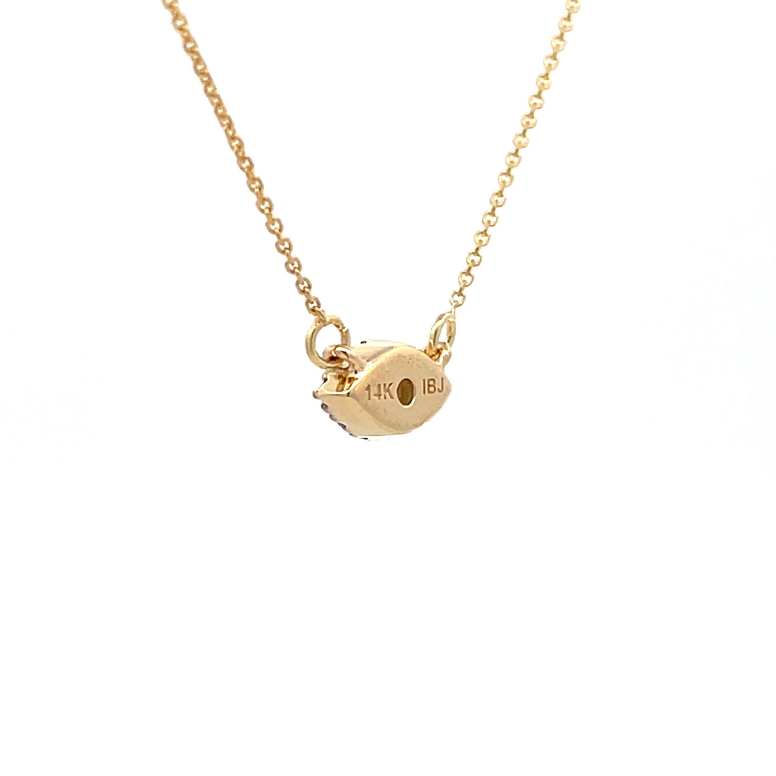 .12ct Emerald Diamond Fashion Pendants 14KT Yellow Gold