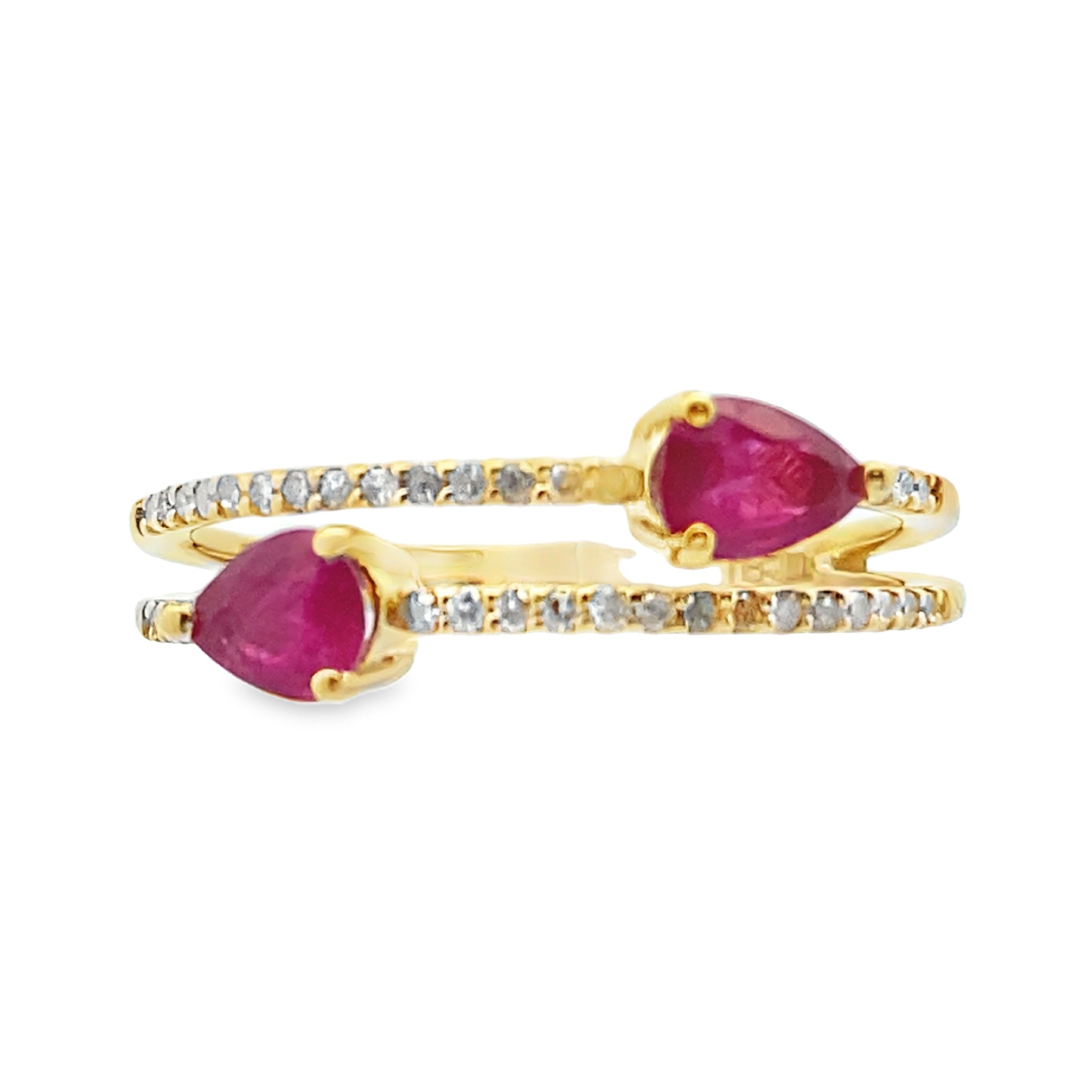 .62ct Ruby Diamond Ring 14KT Yellow Gold