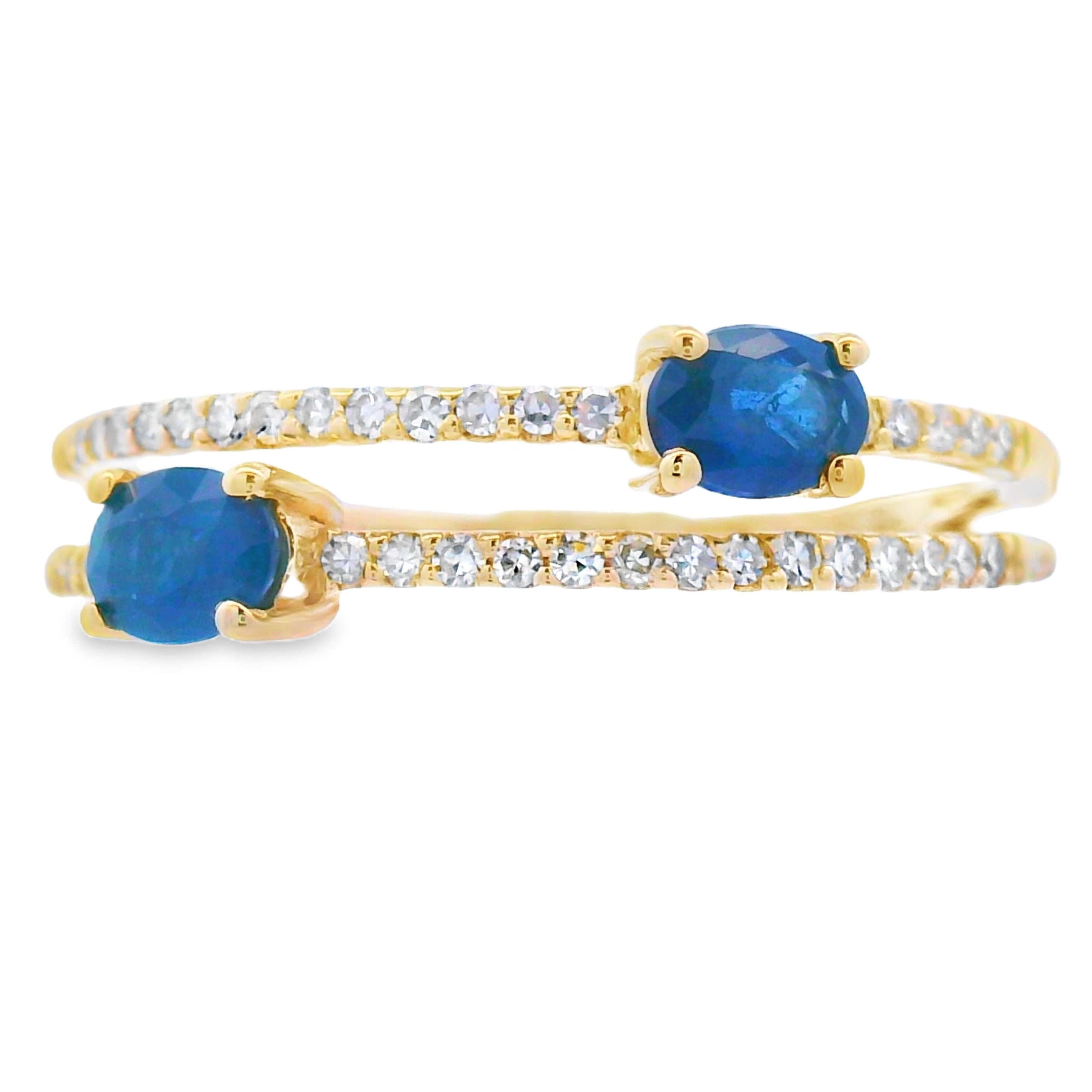 .61ct Sapphire Diamond Ring 14KT Yellow Gold