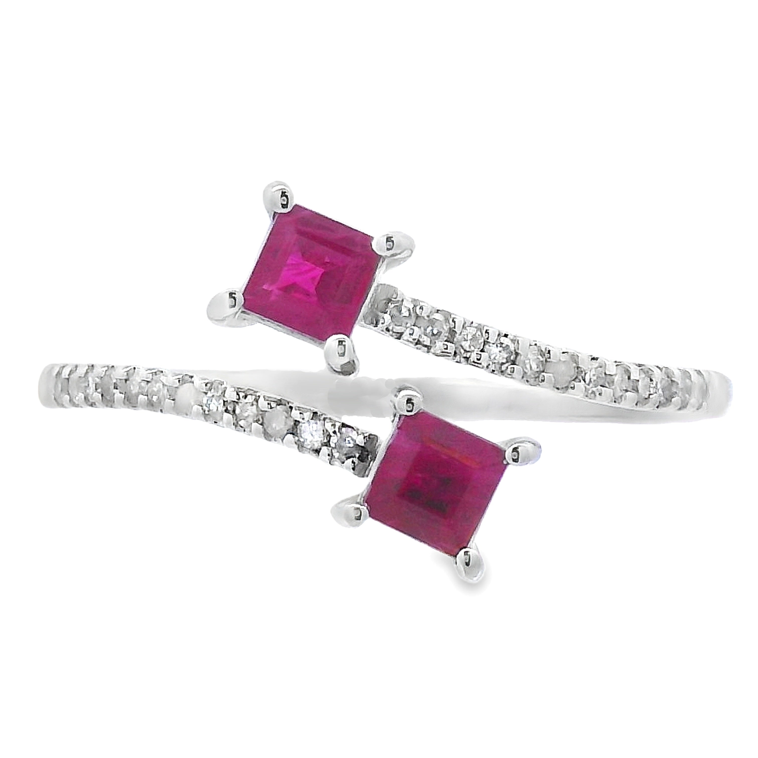 .57ct Ruby Diamond Ring 14KT White Gold