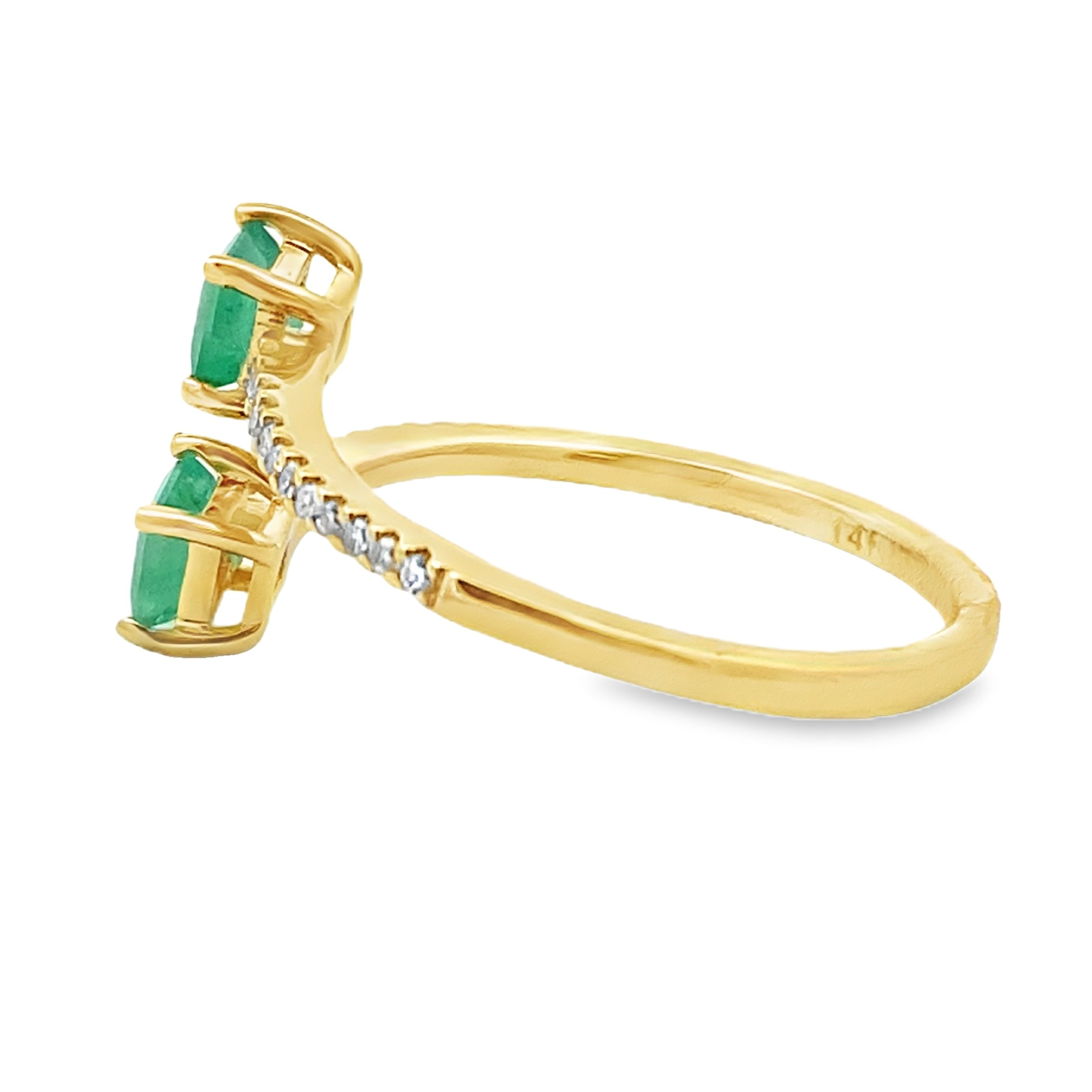 .47ct Emerald Diamond Ring 14KT Yellow Gold