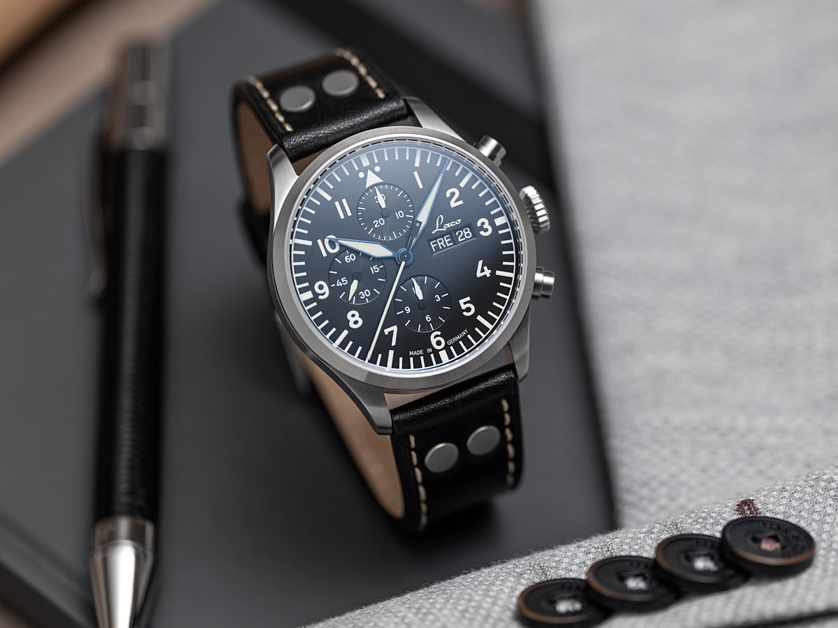 Laco Kiel.2 Schwarz Chronograph 43mm Automatic 862148