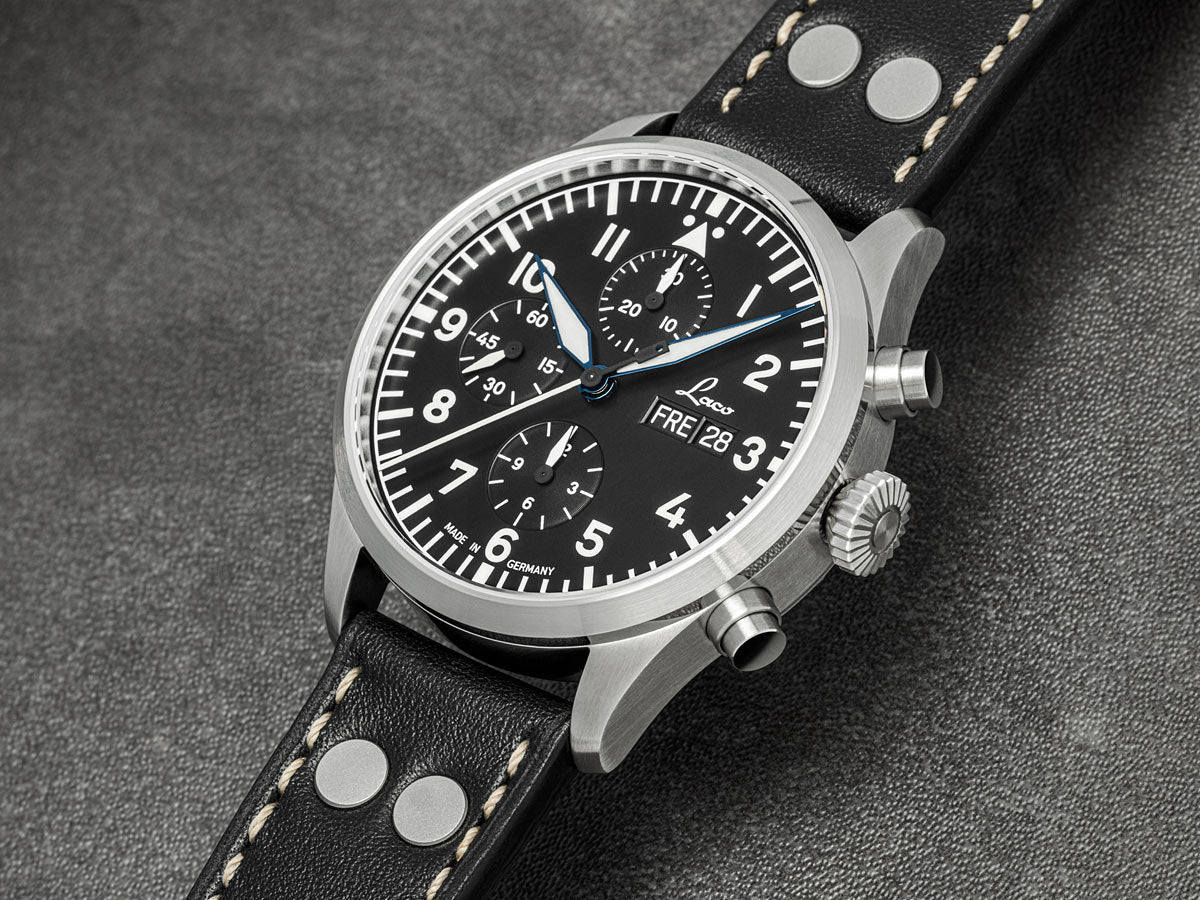 Laco Kiel.2 Schwarz Chronograph 43mm Automatic 862148