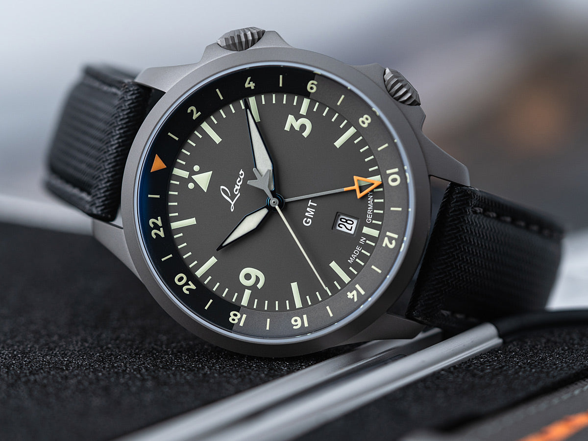 Laco Pilot Watch Frankfurt GMT Grau (43mm) Automatic 862121.2