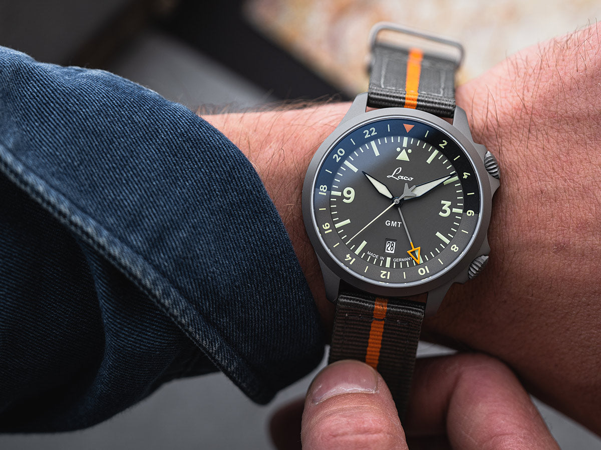 Laco Pilot Watch Frankfurt GMT Grau (43mm) Automatic 862121.2