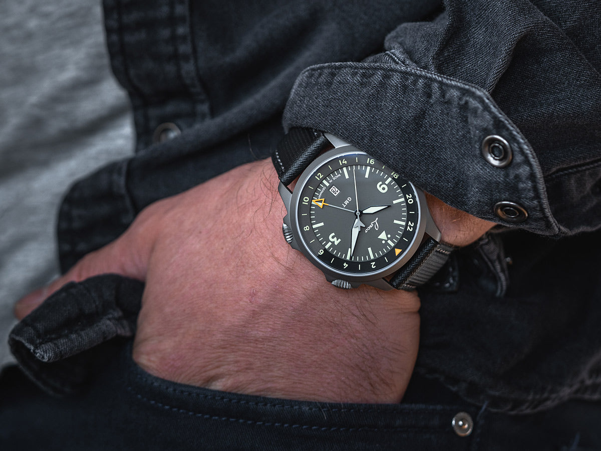 Laco Pilot Watch Frankfurt GMT Grau (43mm) Automatic 862121.2