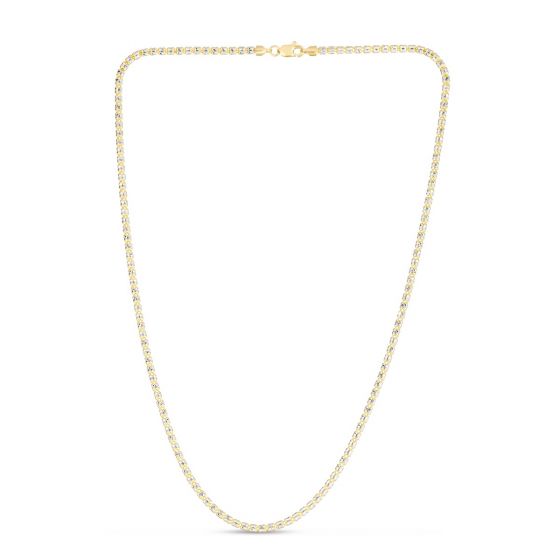 14K 2.7mm Two-Tone Fancy Ice Chain TICED100