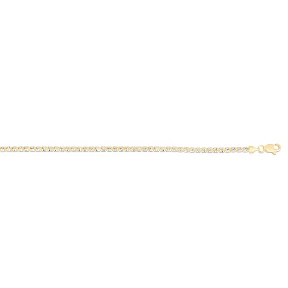 14K 2.7mm Two-Tone Fancy Ice Chain TICED100