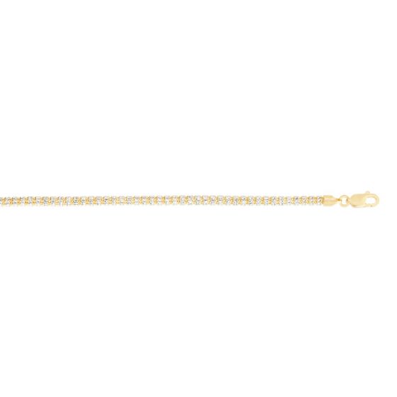 14K 3.23mm Two-Tone Fancy Ice Chain TICED160