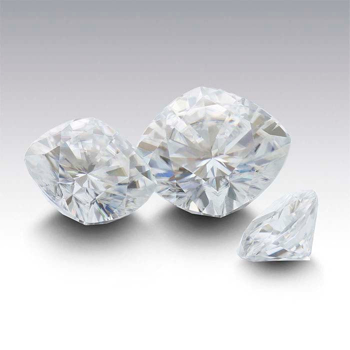 Charles & Colvard® Forever One™ Moissanite Cushion Cut Faceted Stones, Colorless