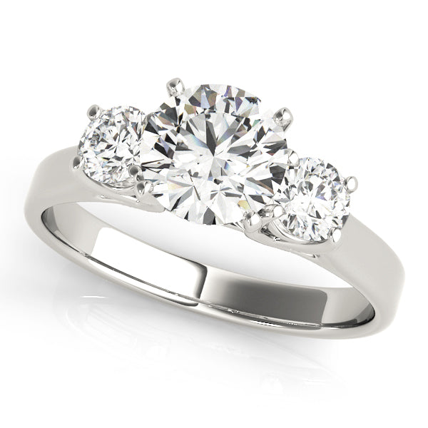 ENGAGEMENT RINGS 3 STONE ROUND