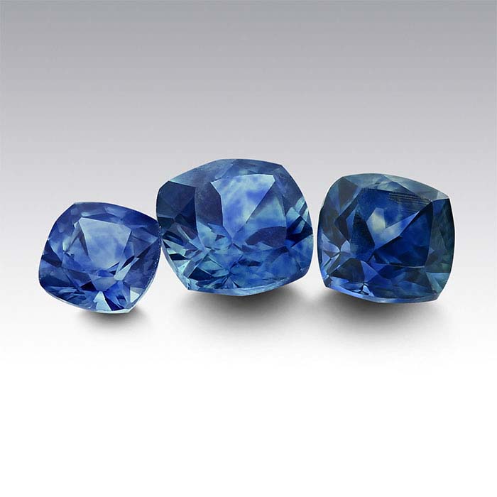 American Mined™ Montana Sapphire™ Cushion Faceted Stones